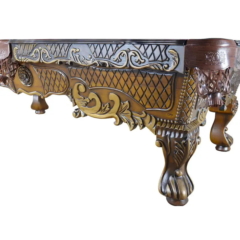 Table de billard victorienne sculptée, taille professionnelle L (KIT)