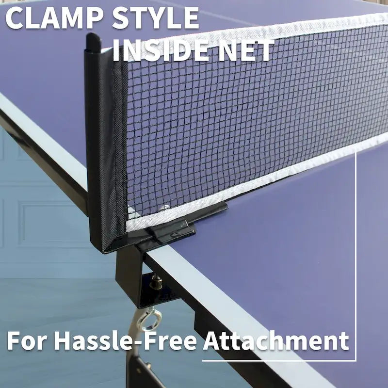 Table de tennis de table pliable 8FT, avec 2 raquettes et 3 balles