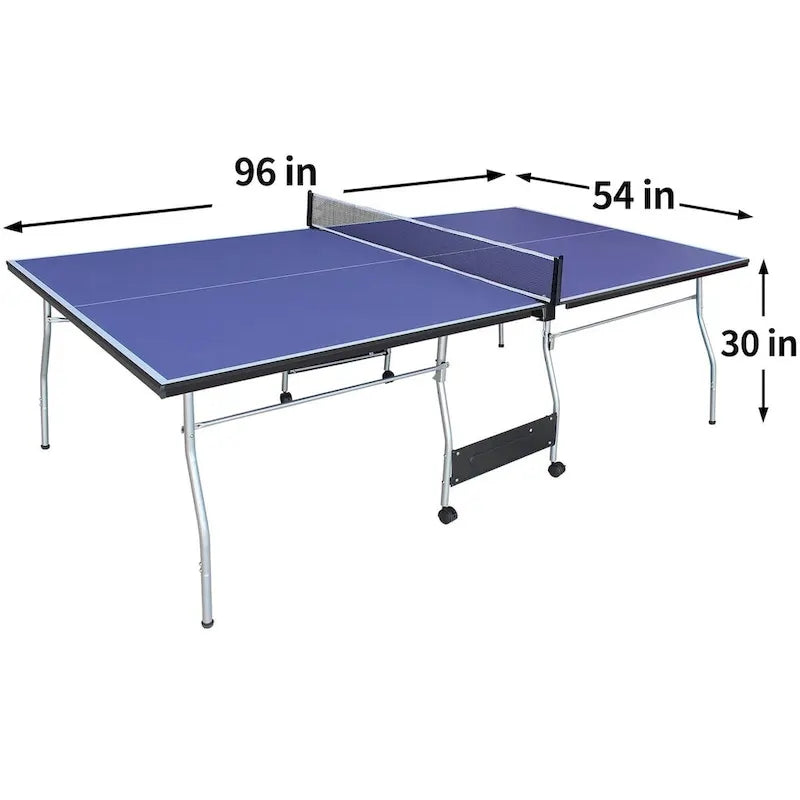 Table de tennis de table pliable 8FT, avec 2 raquettes et 3 balles