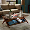 Table basse Rocket avec plateau en verre trempé, table d'appoint moderne pour salon, chambre, studio, table de salon confortable, table de lecture confortable