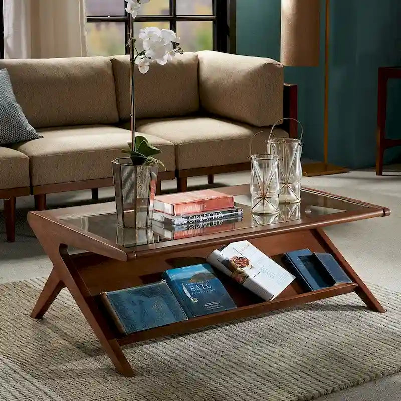 Table basse Rocket avec plateau en verre trempé, table d'appoint moderne pour salon, chambre, studio, table de salon confortable, table de lecture confortable