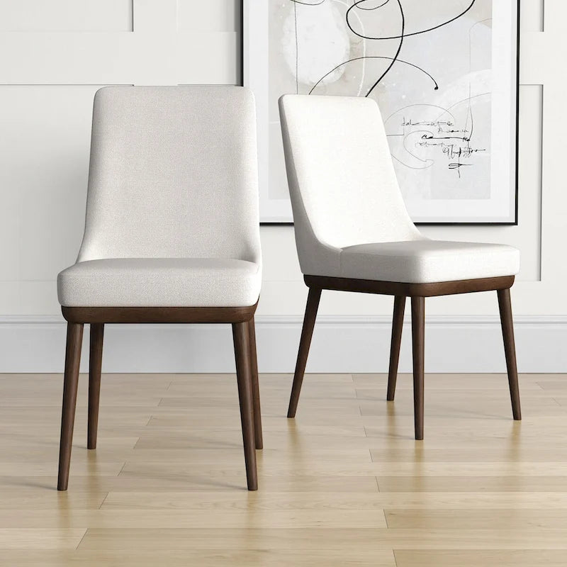 Chaise de salle à manger moderne Grayson Mid Century beige (lot de 2)