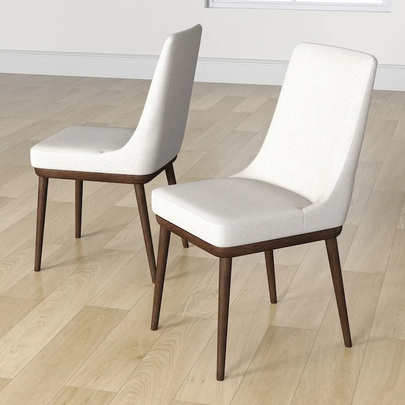 Chaise de salle à manger moderne Grayson Mid Century beige (lot de 2)