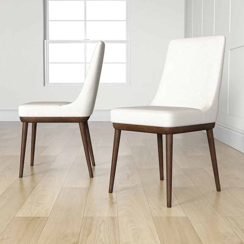 Chaise de salle à manger moderne Grayson Mid Century beige (lot de 2)