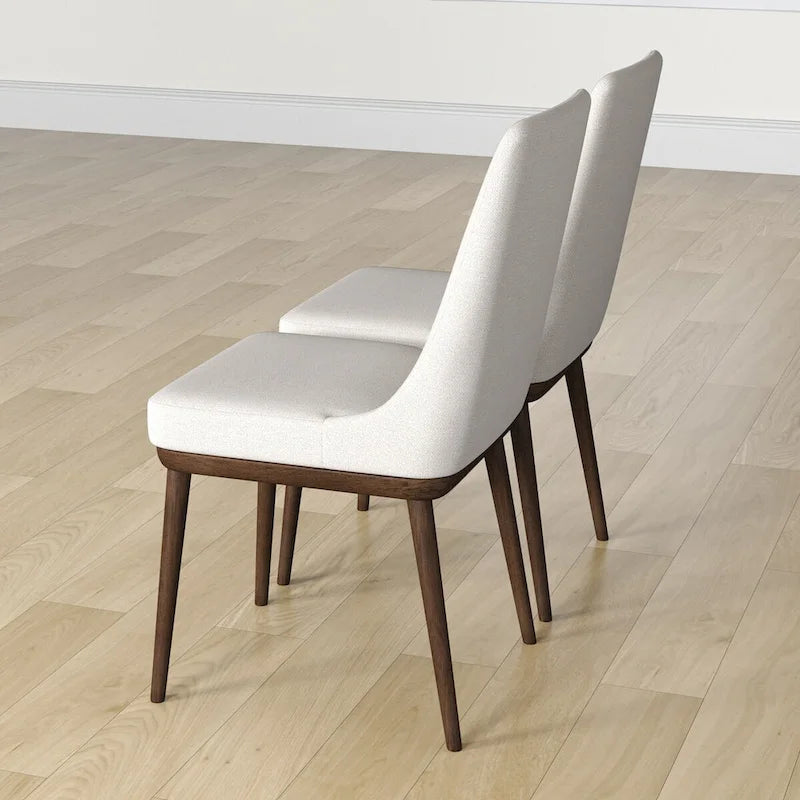 Chaise de salle à manger moderne Grayson Mid Century beige (lot de 2)