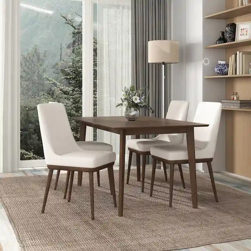 Chaise de salle à manger moderne Grayson Mid Century beige (lot de 2)