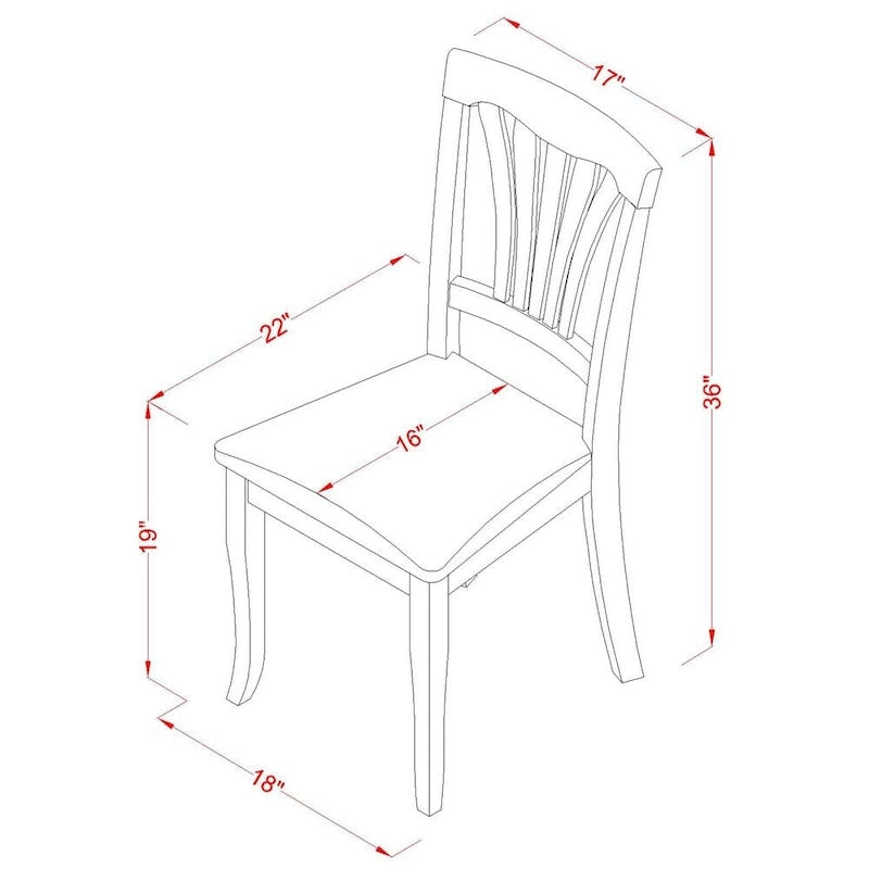 East West Furniture Ensemble de salle à manger 7 pièces - une table de salle à manger et 6 chaises de salle à manger en similicuir, 42x60 pouces, noir