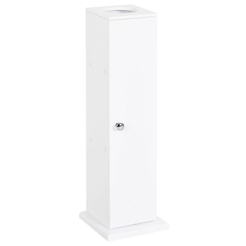 Meuble de rangement pour papier toilette, meuble d'angle au sol avec portes et étagères