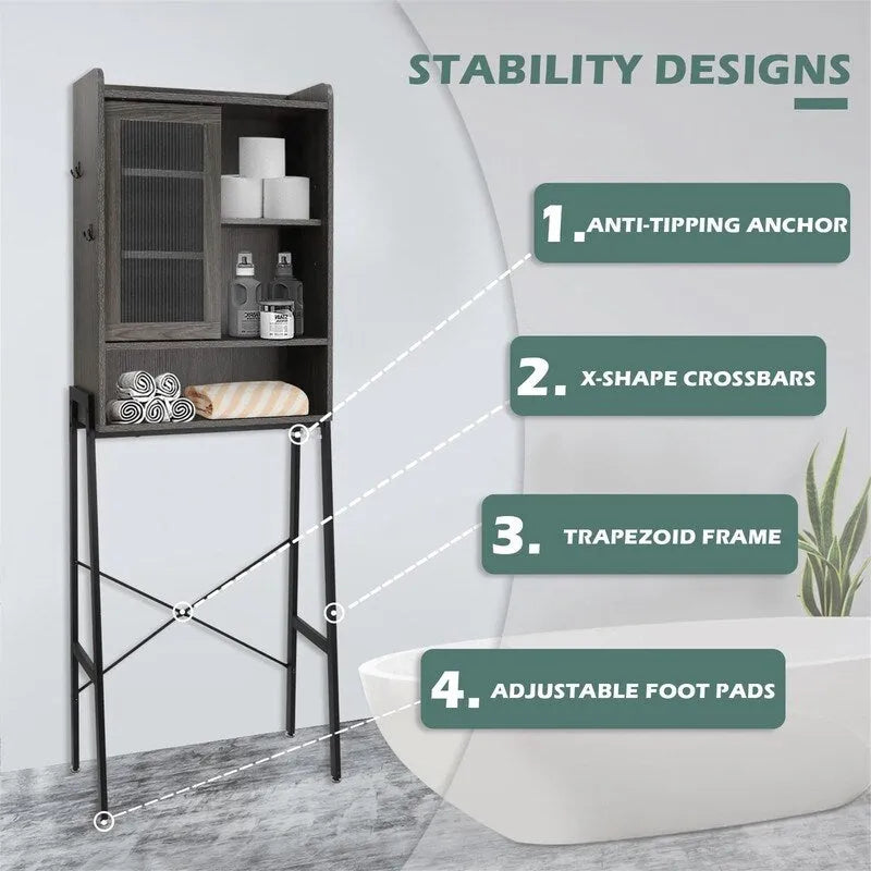 Meuble de rangement au-dessus des toilettes - 11,6P x 24,6L x 67H