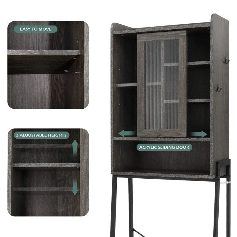 Meuble de rangement au-dessus des toilettes - 11,6P x 24,6L x 67H