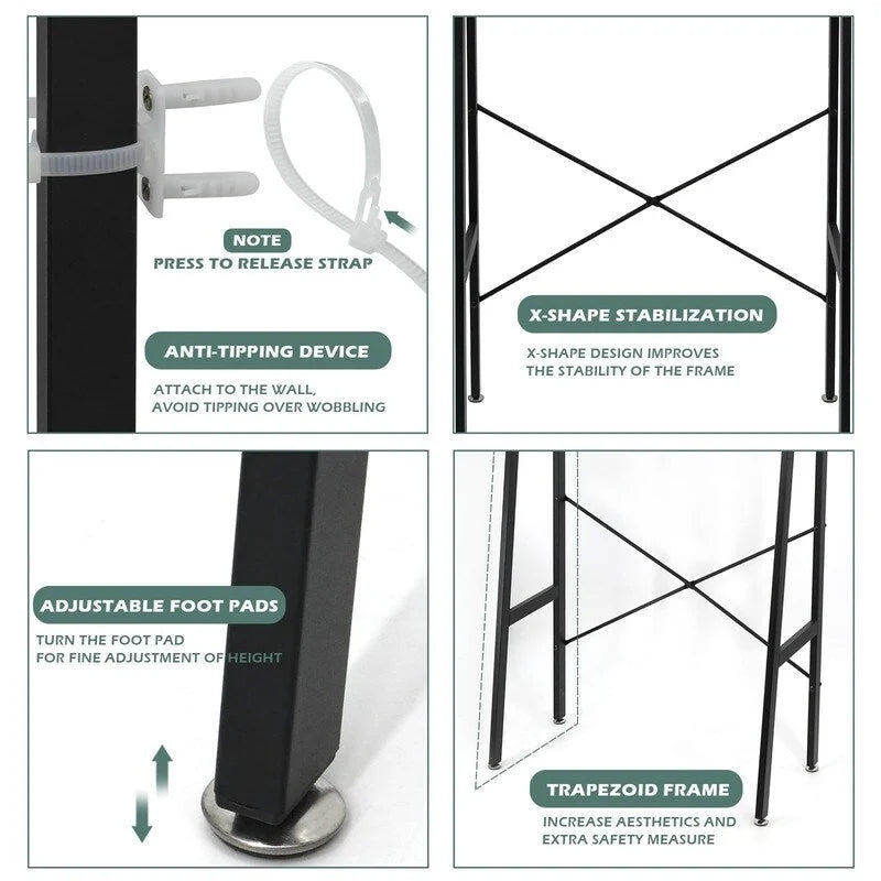 Meuble de rangement au-dessus des toilettes - 11,6P x 24,6L x 67H