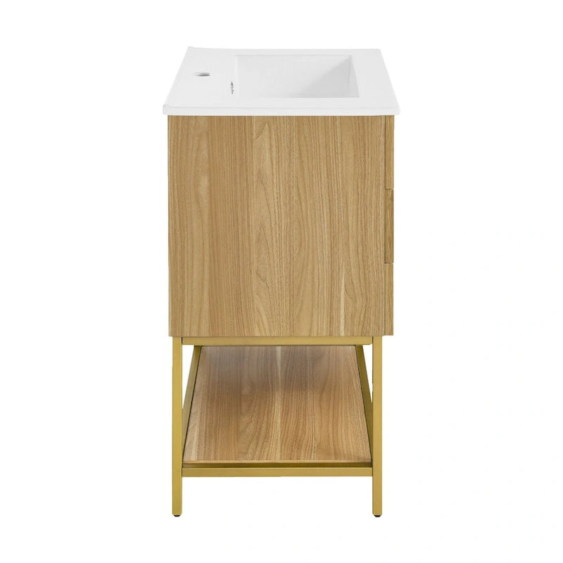 Meuble-lavabo Carre 24 en chêne