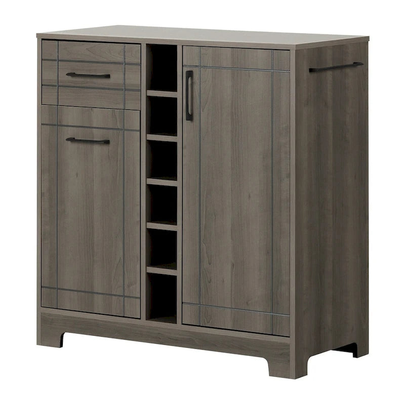 Meuble-bar Vietti de South Shore avec rangement pour bouteilles et verres