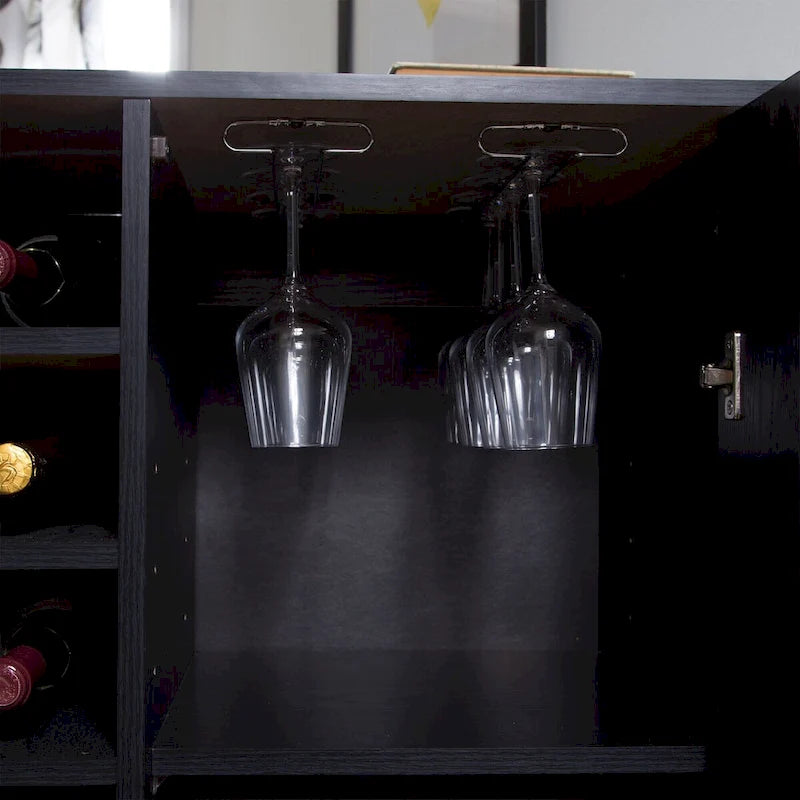 Meuble-bar Vietti de South Shore avec rangement pour bouteilles et verres