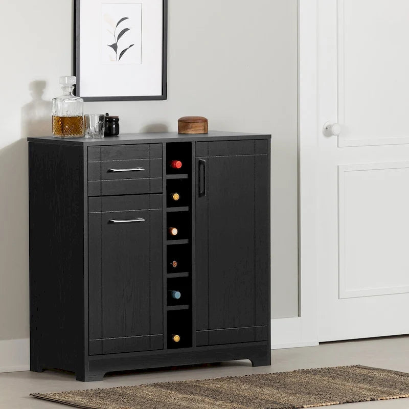 Meuble-bar Vietti de South Shore avec rangement pour bouteilles et verres