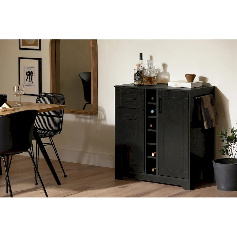 Meuble-bar Vietti de South Shore avec rangement pour bouteilles et verres