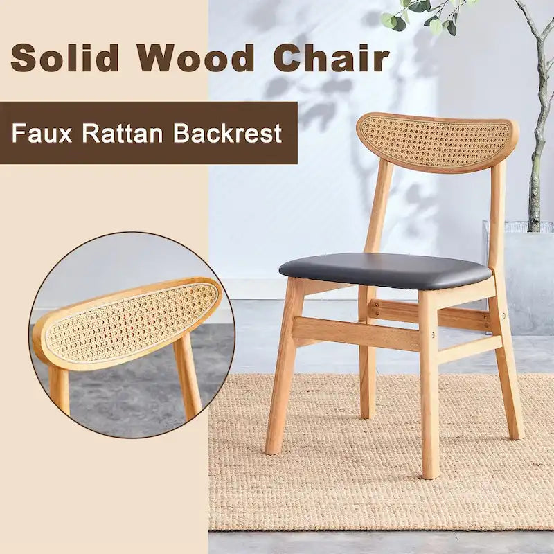 La chaise de salle à manger en bois massif, élégante et durable