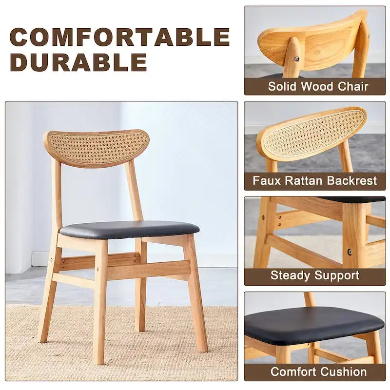 La chaise de salle à manger en bois massif, élégante et durable