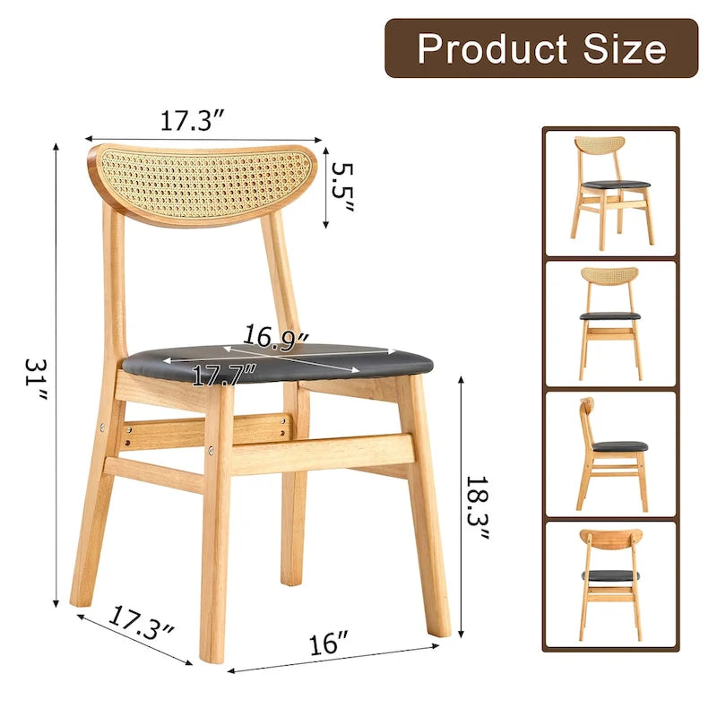 La chaise de salle à manger en bois massif, élégante et durable