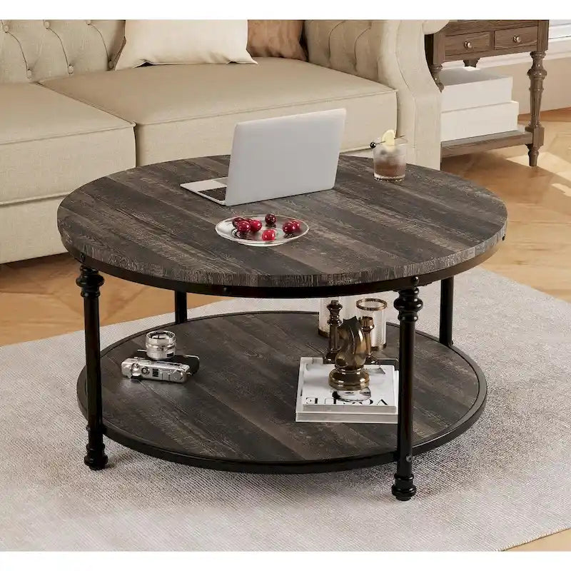 Table basse ronde 77 cm Table basse industrielle