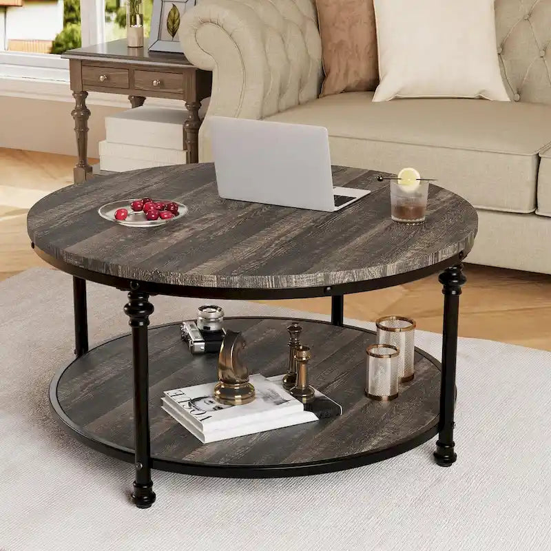 Table basse ronde 77 cm Table basse industrielle