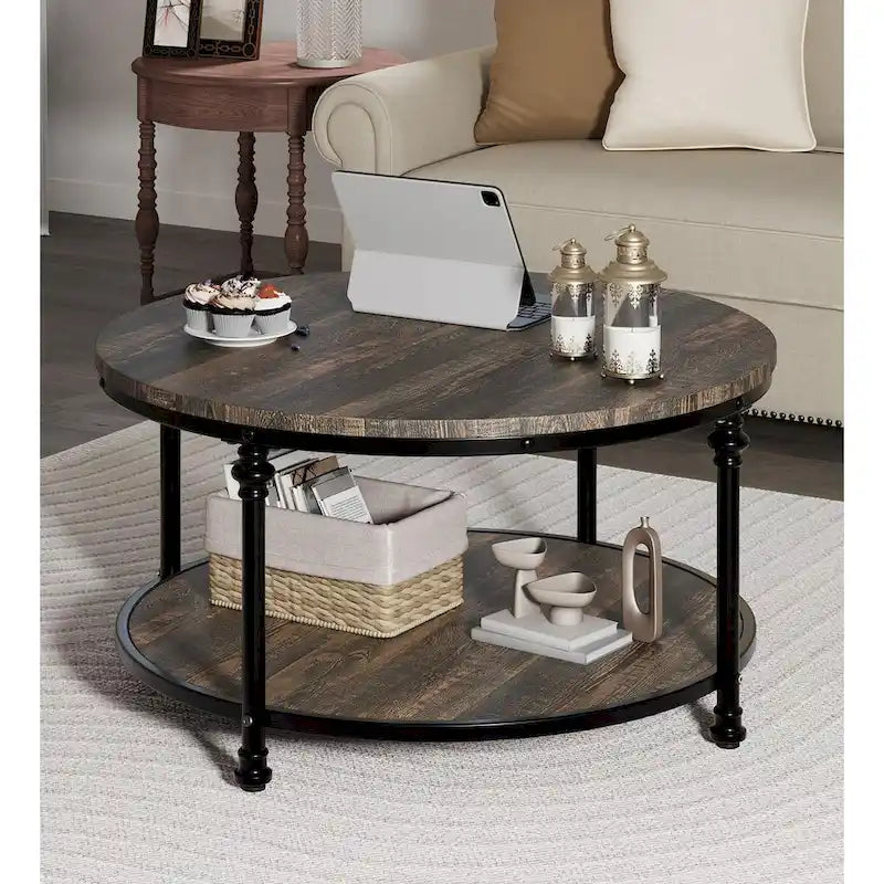 Table basse ronde 77 cm Table basse industrielle