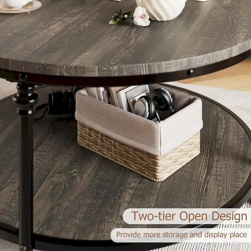 Table basse ronde 77 cm Table basse industrielle