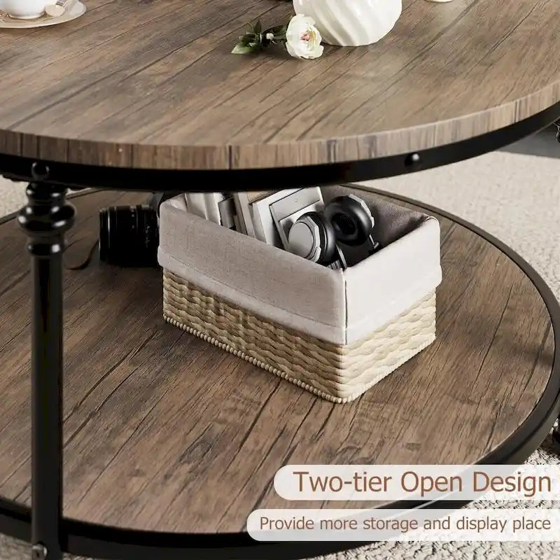 Table basse ronde 77 cm Table basse industrielle