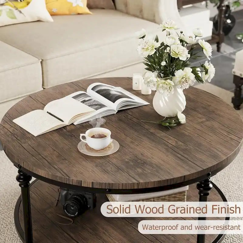 Table basse ronde 77 cm Table basse industrielle