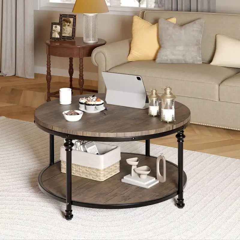 Table basse ronde 77 cm Table basse industrielle