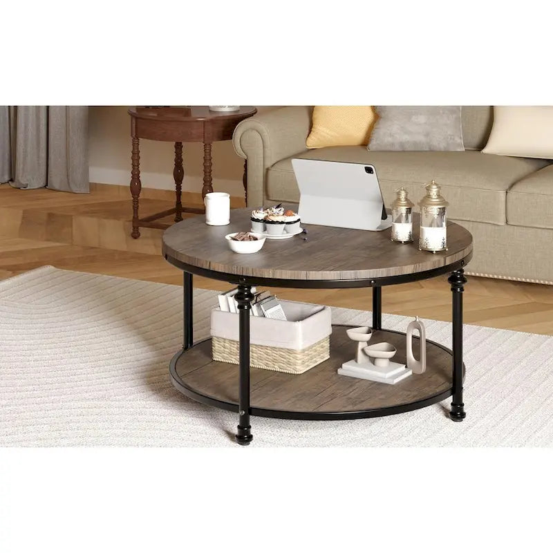 Table basse ronde 77 cm Table basse industrielle