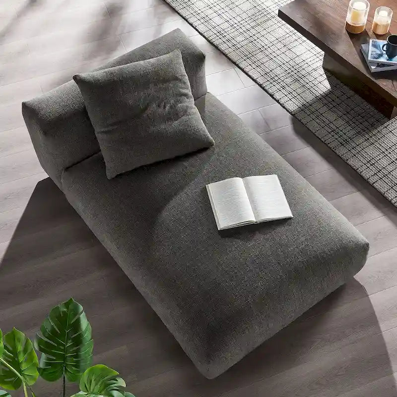 Chaise longue sans accoudoirs en tissu rembourré modulaire Solace