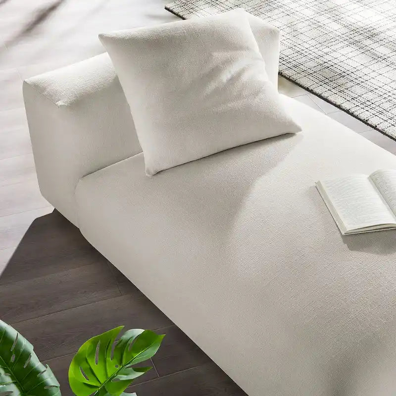 Chaise longue sans accoudoirs en tissu rembourré modulaire Solace