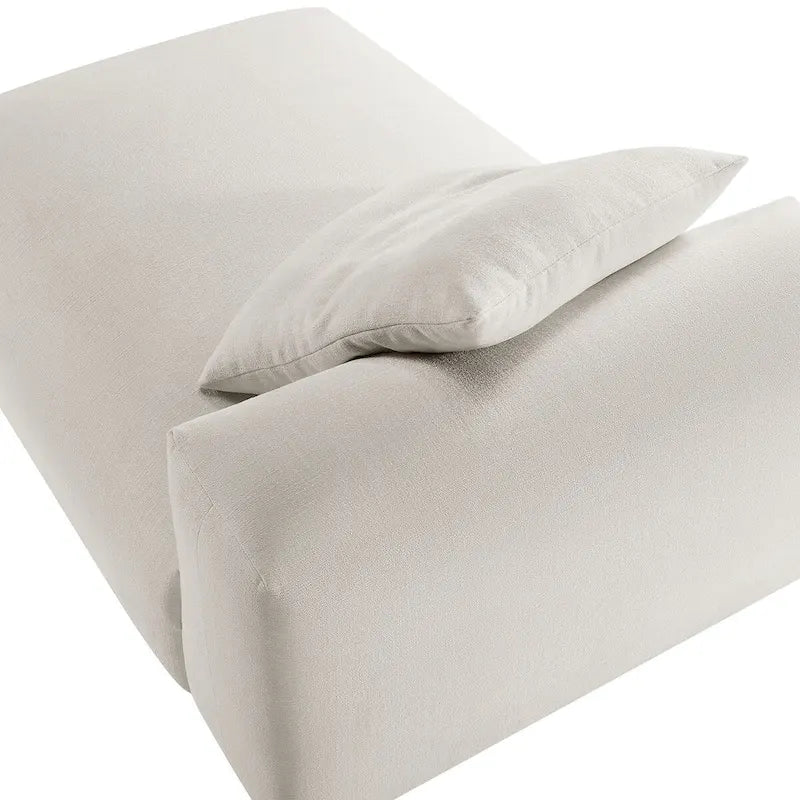 Chaise longue sans accoudoirs en tissu rembourré modulaire Solace