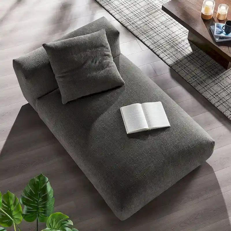 Chaise longue sans accoudoirs en tissu rembourré modulaire Solace