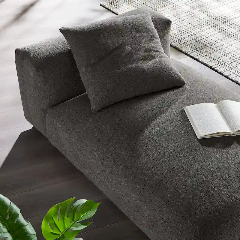Chaise longue sans accoudoirs en tissu rembourré modulaire Solace
