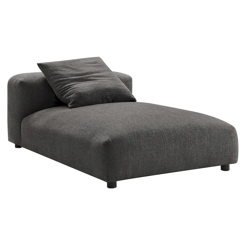 Chaise longue sans accoudoirs en tissu rembourré modulaire Solace