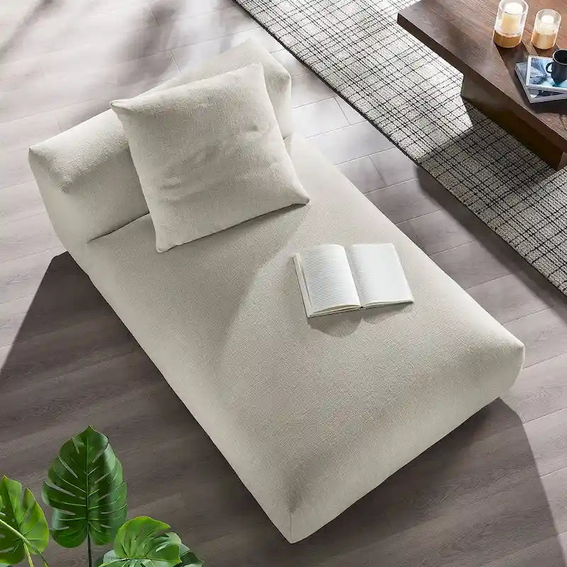 Chaise longue sans accoudoirs en tissu rembourré modulaire Solace