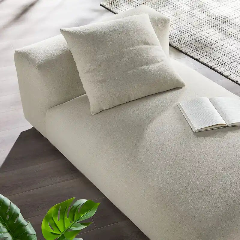 Chaise longue sans accoudoirs en tissu rembourré modulaire Solace