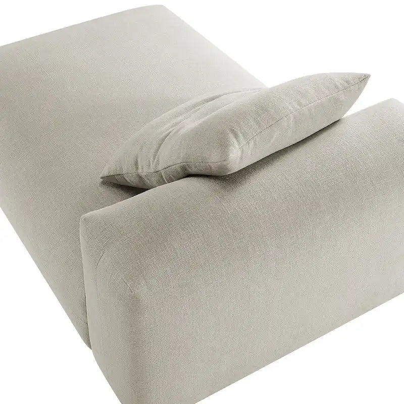 Chaise longue sans accoudoirs en tissu rembourré modulaire Solace