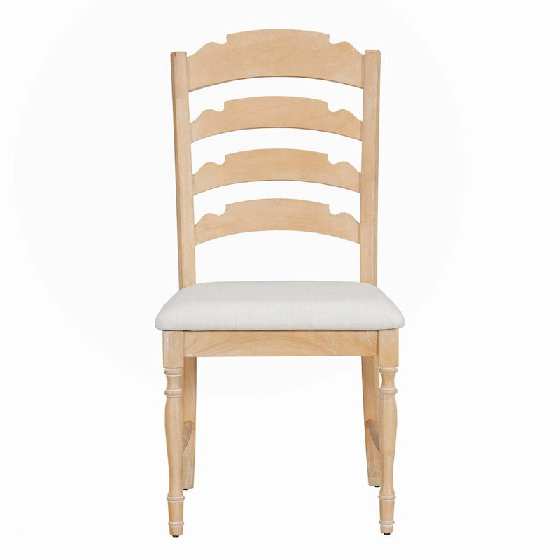 Chaises de salle à manger capitonnées 4 pièces traditionnelles vintage, dossiers de salle à manger dentelés, crème