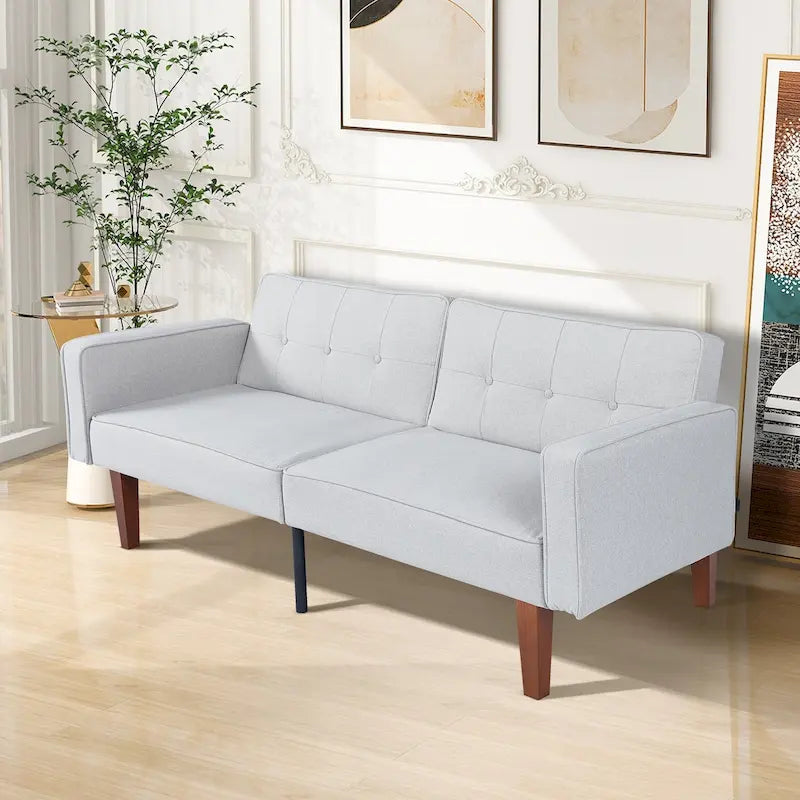 Canapé futon lit de mousse à mémoire de forme convertible pliable pour deux personnes