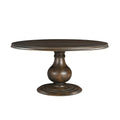 Table de salle à manger sur pied ronde en bois massif Willow 60 - Beige