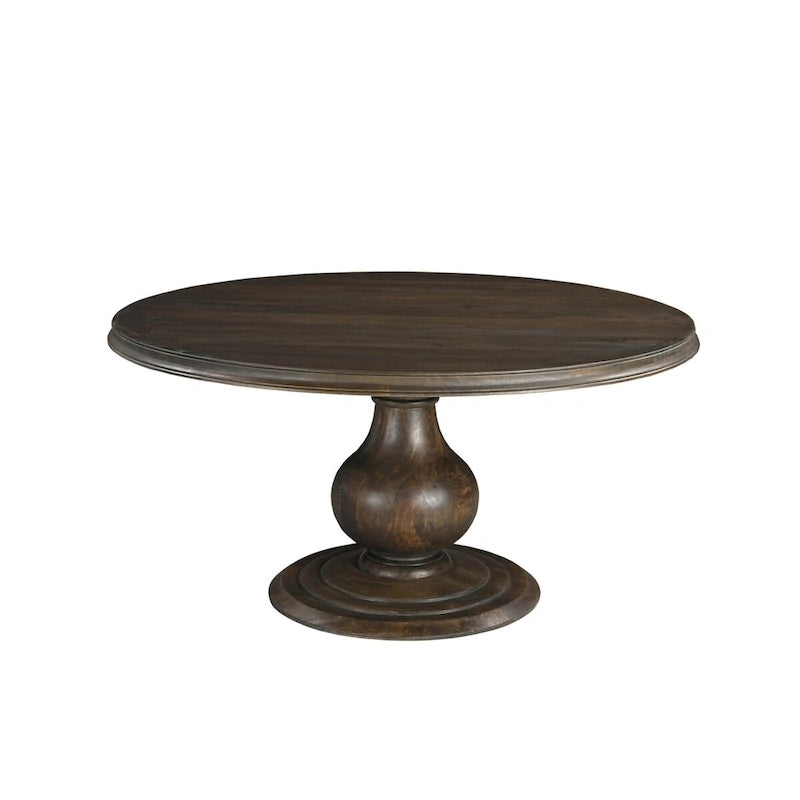 Table de salle à manger sur pied ronde en bois massif Willow 60 - Beige