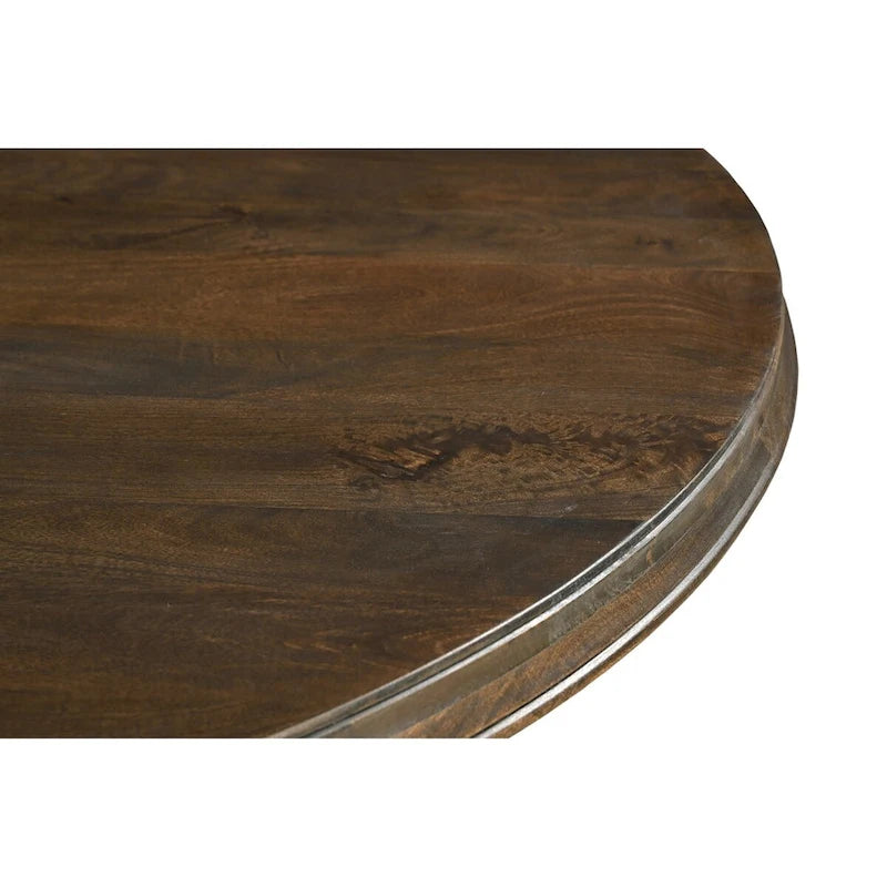 Table de salle à manger sur pied ronde en bois massif Willow 60 - Beige