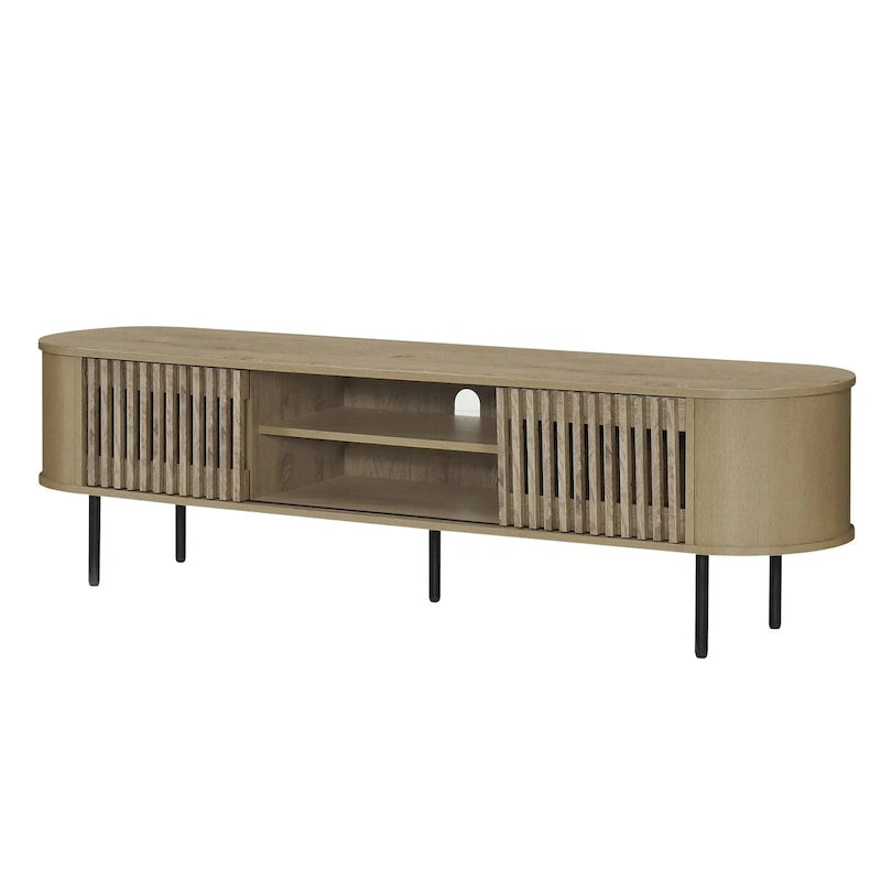 Meuble TV 2 étagères avec portes coulissantes Brax de New Classic Furniture