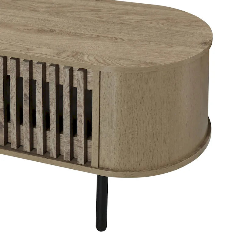 Meuble TV 2 étagères avec portes coulissantes Brax de New Classic Furniture