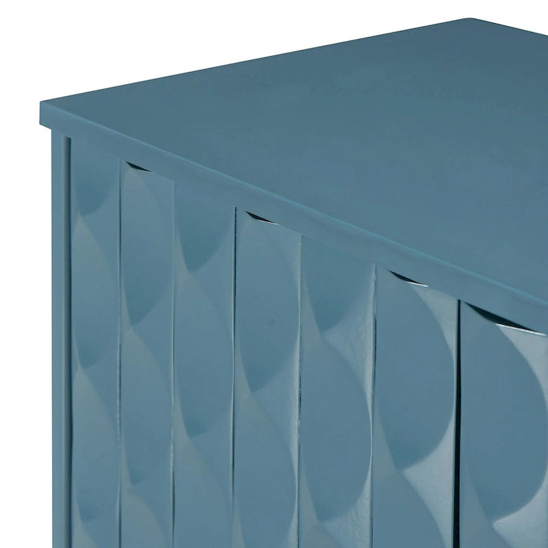 Buffet moderne à 4 portes avec motifs convexes
