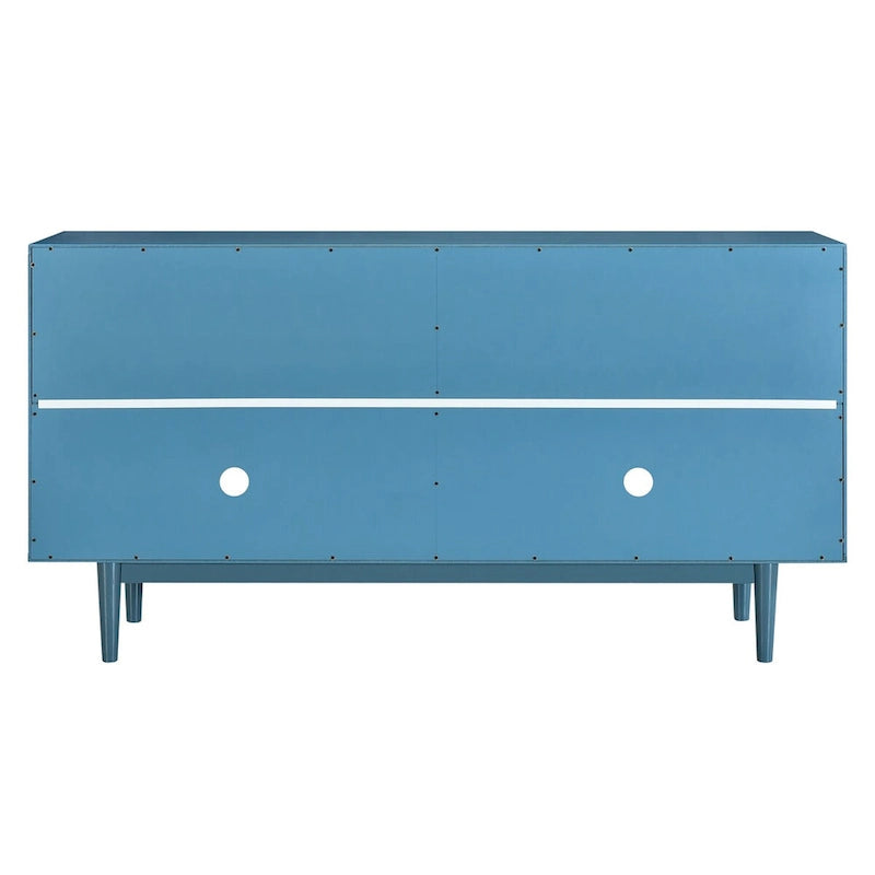 Buffet moderne à 4 portes avec motifs convexes