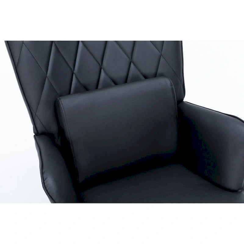 Fauteuil à bascule, Fauteuil planeur, Fauteuil à bascule d'appoint avec coussin lombaire et pouf pour Chambre de bébé/Salon/Chambre à coucher